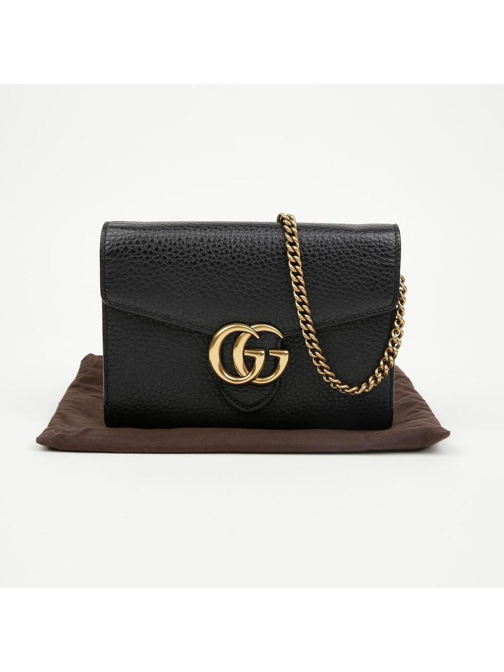 Gucci Gg Marmont Chain Wallet Leather #326323G11B